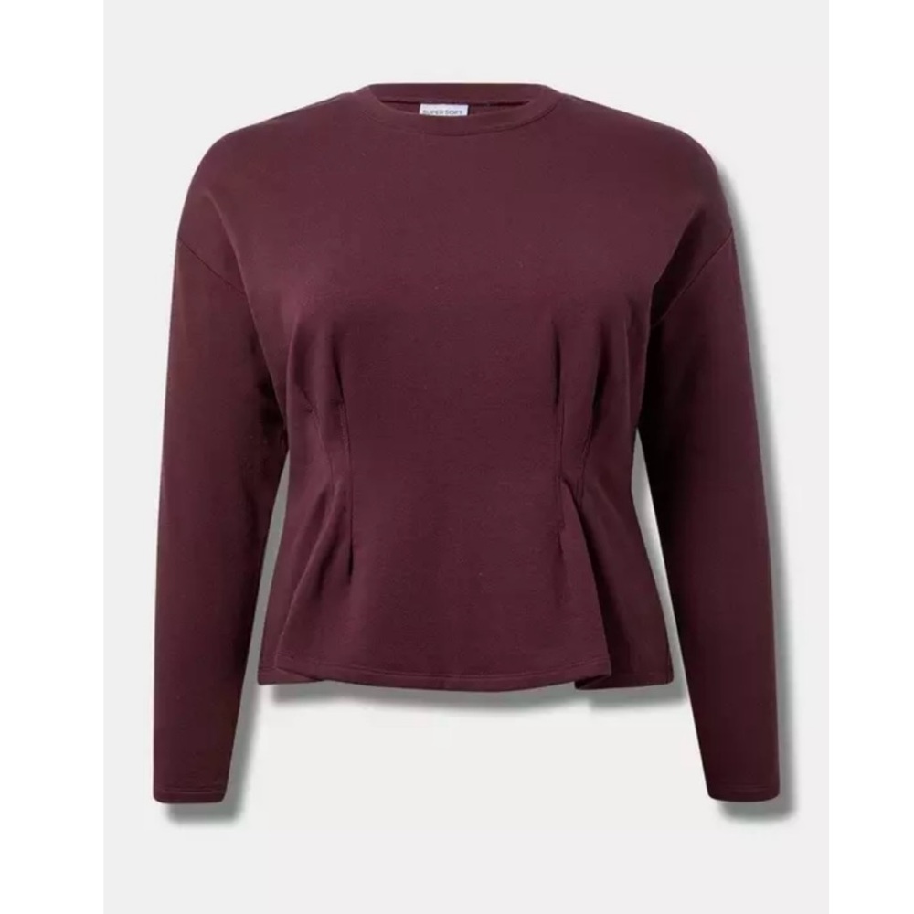 Torrid Super Soft Fleece Corset Sweatshirt